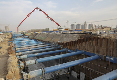 河北宣化 地下綜合管廊工程熱火朝天，城市“動脈”建設正酣